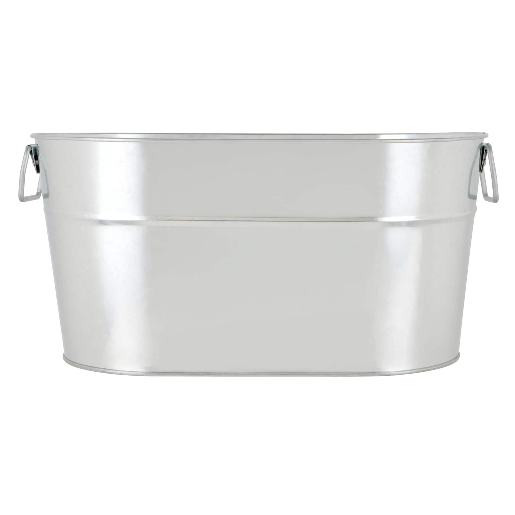 12" Silver Oval Metal Bucket by Celebrate It™
